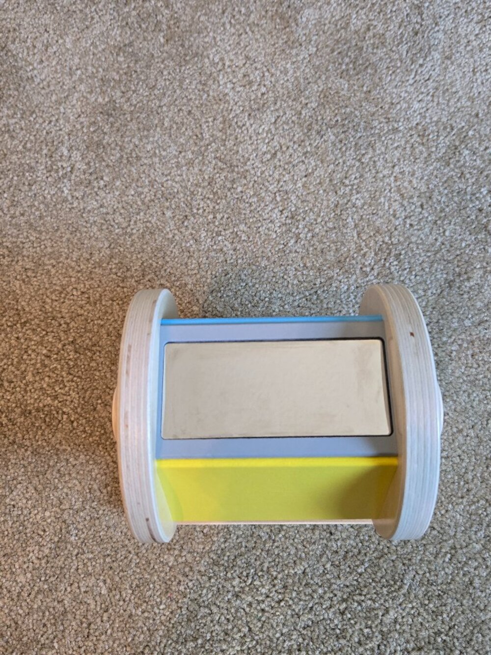 DiscoverGro Wooden Rolling Toy / Rolling Ball Drum – Baby & Toddler Development